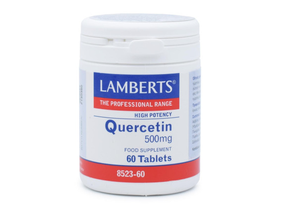 Lamberts Quercetin Συμπλήρωμα Διατροφής Κερσετίνης με Αντιοξειδωτική & Αντιφλεγμονώδη Δράση 500mg, 60tabs