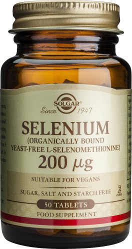 Solgar - Selenium 200μg Υγεία Θυρεοειδούς & Τόνωση Aνοσοποιητικού - 50tabs