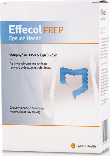 Epsilon Health Effecol PREP για την Εκκένωση του Εντέρου πριν από Ενδοσκοπικές Εξετάσεις 4 φακελίσκοι 60,98g