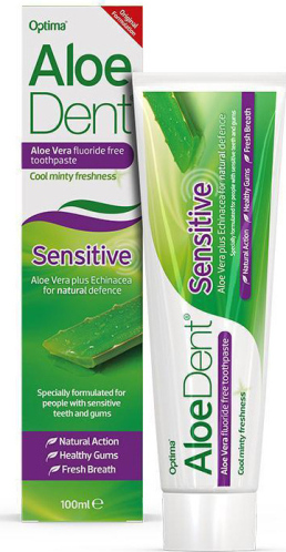 Optima Aloe Dent Sensitive Toothpaste Οδοντόκρεμα Mε Αλόη Mε Ειδική Σύνθεση Για Ευαίσθητα Δόντια & Ούλα 100ml