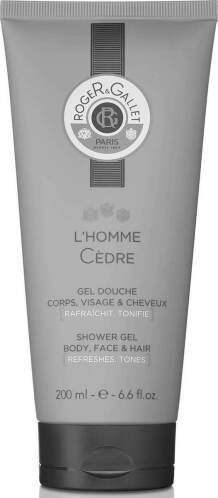 Roger & Gallet L'Homme Cedre Gel Douche Ανδρικό Αφρόλουτρο για Σώμα, Πρόσωπο & Μαλλιά 200ml