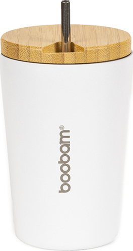 Boobam Cup Lite Ποτήρι Θερμός Χωρίς Πλαστικά 350ml Λευκό