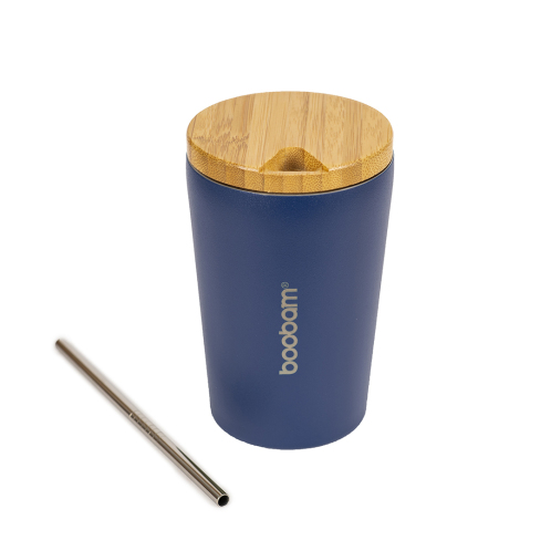Boobam Cup Lite Ποτήρι Θερμός Χωρίς Πλαστικά, 350ml - Μπλέ