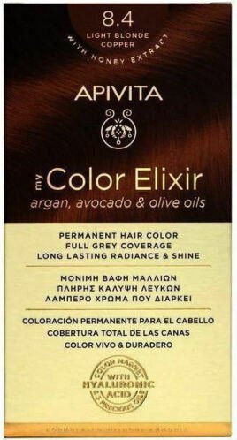 Apivita My Color Elixir Βαφή Μαλλιών Light Blonde Copper Ξανθό Ανοιχτό Χάλκινο 8.4