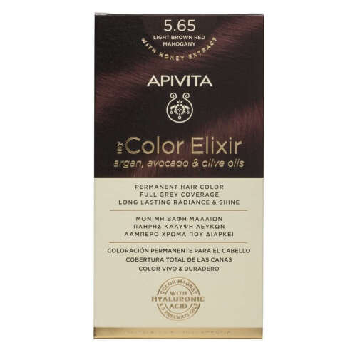 Apivita My Color Elixir - Βαφή μαλλιών 5.65 Καστανό Ανοιχτό Κόκκινο Μαονί