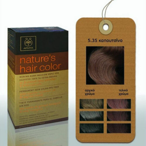 Apivita Nature's Hair Color 5.35 Καπουτσίνο 50ml