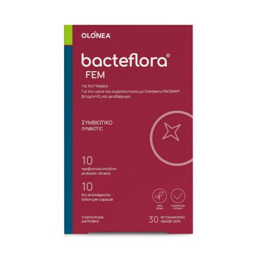 Olonea BacteFlora Fem με Προβιοτικά και Πρεβιοτικά 30 φυτικές κάψουλες