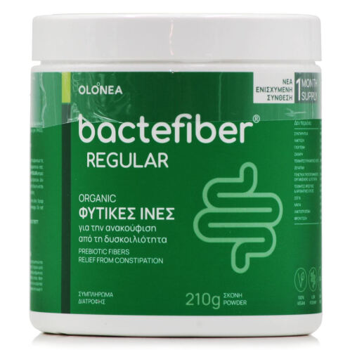 Olonea Bactefiber Jar - Συμπλήρωμα Διατροφής Για Την Αντιμετώπιση Της Δυσκοιλιότητας Σε Μορφή Σκόνης 210gr