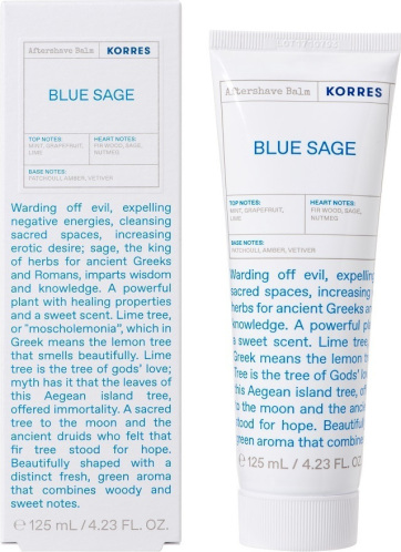 Korres Blue Sage Aftershave Ενυδατικό Γαλάκτωμα Για Μετά Το Ξύρισμα 125ml