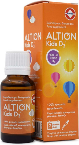 Altion Kids D3 Drops Βιταμίνη για Ανοσοποιητικό 400iu 20ml