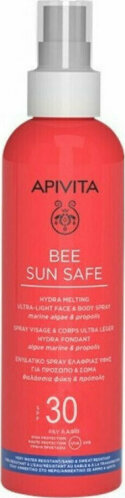 Apivita Bee Sun Safe Hydra Melting Ultra Light Αδιάβροχη Αντηλιακή Λοσιόν Προσώπου και Σώματος SPF30 σε Spray 200ml