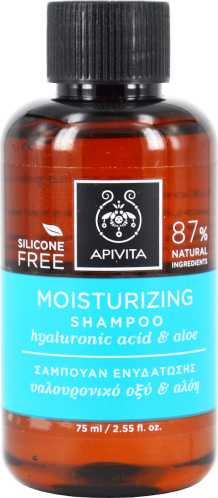 Apivita Moisturizing Σαμπουάν για Ενυδάτωση για Όλους τους Τύπους Μαλλιών 75ml