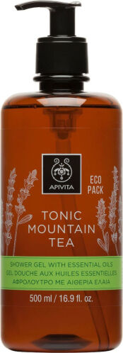 Apivita Tonic Mountain Tea Αφρόλουτρο σε Gel με Αιθέρια Έλαια 500ml