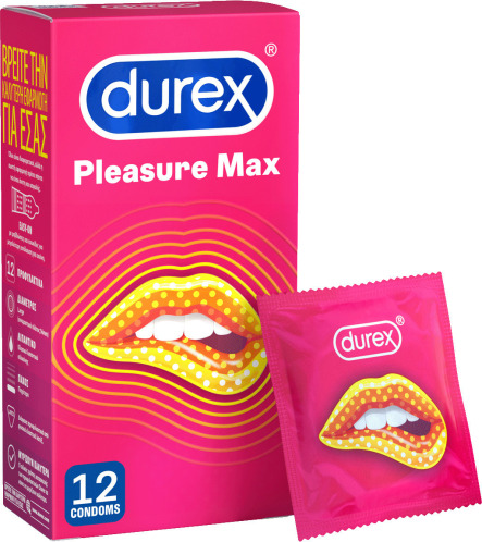 Durex Προφυλακτικά Pleasure Max με Ραβδώσεις 12τμχ
