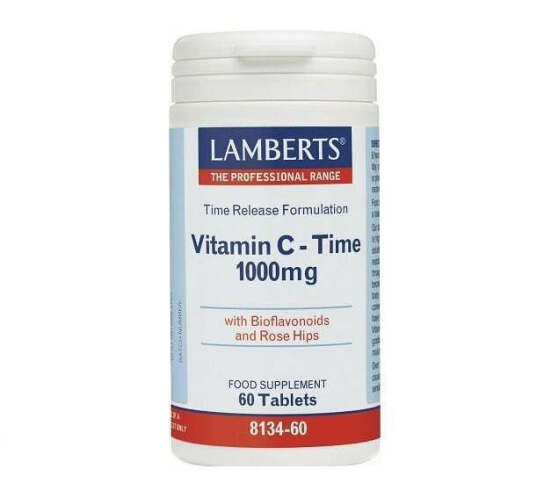 Lamberts Vitamin C Time Βιταμίνη για Ενέργεια & Ανοσοποιητικό 1000mg 60 ταμπλέτες