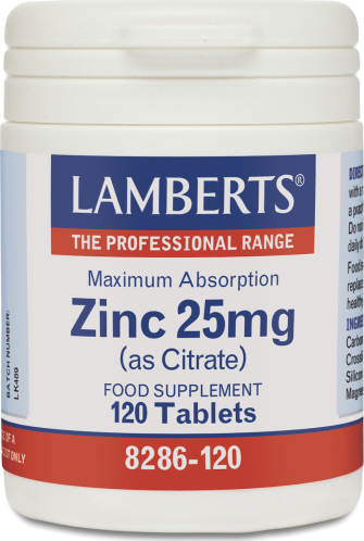 Lamberts Zinc Citrate 25mg – Συμπλήρωμα διατροφής με Ψευδάργυρο 120 Ταμπλέτες