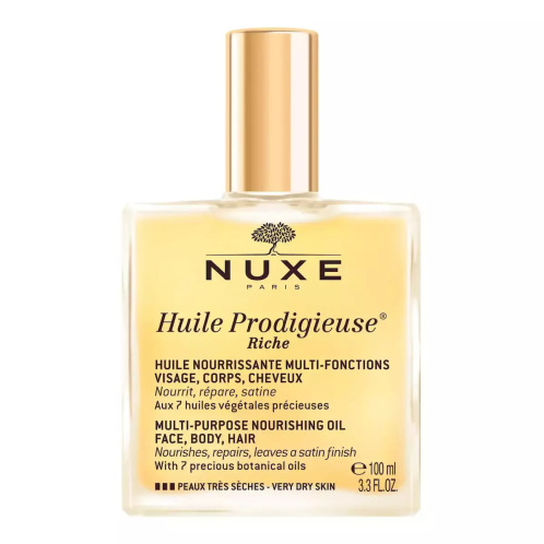 Nuxe Huile Prodigieuse Rich Multipurpose Βιολογικό και Ξηρό Έλαιο Monoi για Πρόσωπο, Μαλλιά και Σώμα 100ml