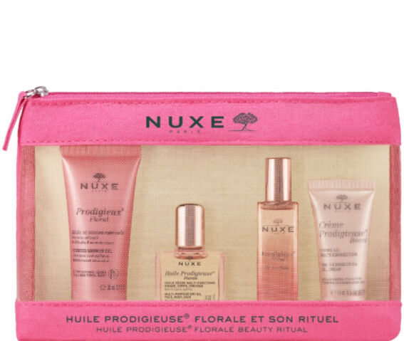 Nuxe Promo Florale Beauty Ritual με Αφρόλουτρο 30ml, Ξηρό Έλαιο 10ml, Άρωμα 15ml & Κρέμα Gel 15ml