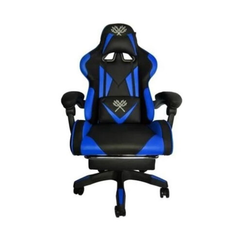 Aria Trade Καρέκλα Gaming Δερματίνη με Yποπόδιο Μπλε
