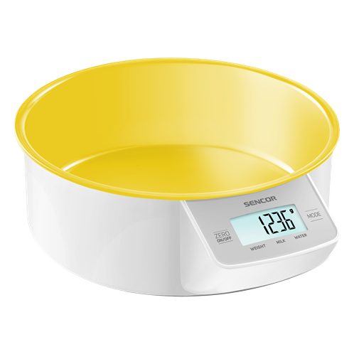 Sencor sks 4004yl (κίτρινο) ζυγαριά κουζίνας με αποσπώμενο μπολ