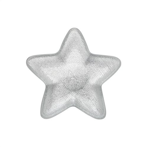 M&W Πιατέλα Ασημί "Αστέρι" 15εκ. Stellar Glitter