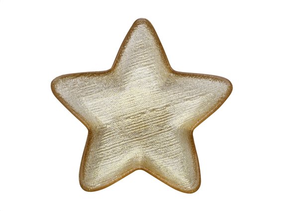 M&W Πιατέλα Χρυσή "Αστέρι" 15εκ. Stellar Glitter