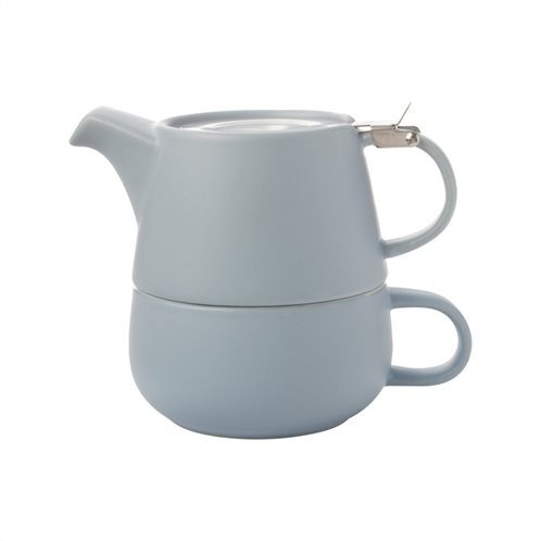 Maxwell & Williams Tea For One Κεραμικό Γαλάζιο Tint Φλιτζάνι με Τσαγιέρα 450ml