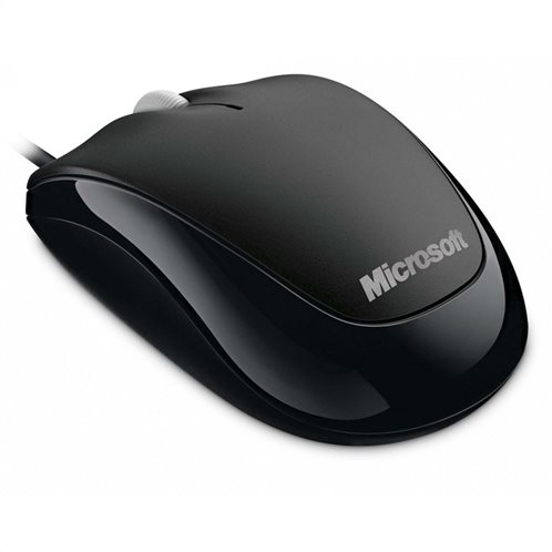 Microsoft Ενσύρματο Ποντίκι Compact 500 - Μαύρο