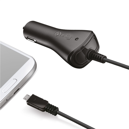 Celly Car Charger Micro USB 1A Black