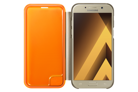 Samsung Case Neon Flip Cover Galaxy A5 2017 Gold