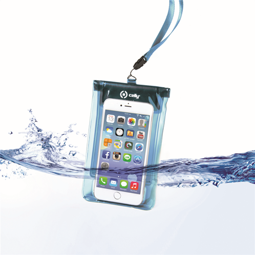 Celly Splashbag Waterproof Case Up To 5.7 Smartphone Light Blue