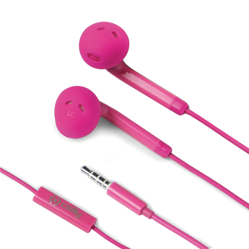 Celly Color Stereo Earphone Pink