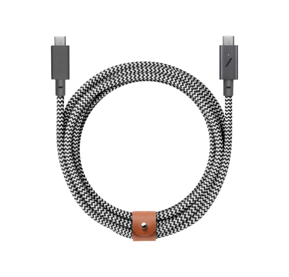 Native Union Belt Cable Pro USB C to USB C 2.4M up to 100W Zebra allSmart